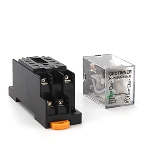 Relais intermédiaire HH52P DC 24V avec embase PYF08A à 8 broches