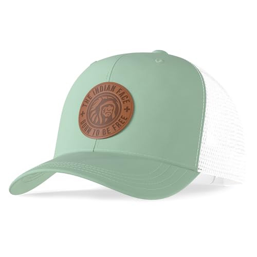 The Indian Face Casquette Trucker pour Homme et Femme avec Fermeture réglable – Casquette de Surf en Maille avec visière incurvée (modèle Born to BE...