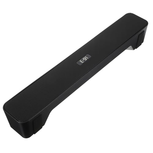 Toddmomy Kabelloser Funk Lautsprecher Stereo Soundbar mit Kraftvollem Bass Aux USB FM Radio und Kartenleser Surround Sound Vielseitig Einsetzbar für PC TV und Handy