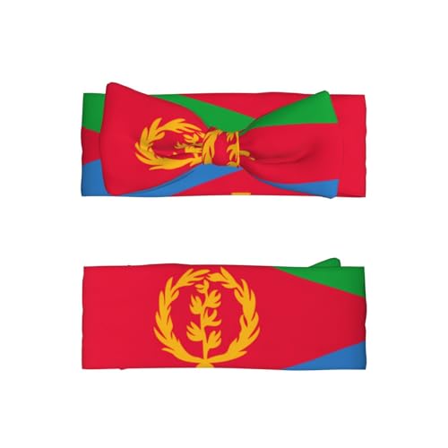 Eritrean flag Baby Bow Headband, 2.4 * 6.7 Inch Baby Headband, Suitable for Babies 0-6 Months Old, Very Meaningful Gift2