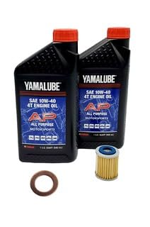 Image of Yamaha TTR 250 (2003-2015) all Models Oil Filter Change Kit Yamaha Part# 1UY-13440-02-00 and 2 Quarts All Purpose LUB-10W40-AP-12