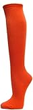Couver Fashion/Casual Knee High Cotton Socks (1 Pair) (DARK ORANGE)