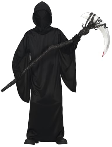 FIESTAS GUIRCA | Fantasma Black Mystic Infantil (7-9 / anos) - Capuz e túnica - disfarces de fantasmas e espectros para Halloween, carnaval e festas de disfarces - ideal para crianças - preto