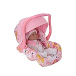 HTI BabyBoo Dolls Car Seat | Comfort Carry Along Chair | Baby Doll Travel Car Seat With Storage | Integrated Strap Fits Dolls up to 45cm | Prams, Pushchairs and Dolls Accessories | Ages 3+