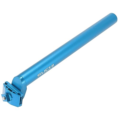X AUTOHAUX 30.4x350mm Bike Seat Post Aluminum Alloy Adjustable with Clamp Blue - Image 4