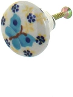 Blue Rose Polish Pottery Garden of Eden Drawer Pull