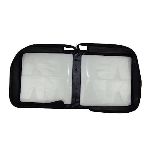 HOODANCOS Disc CD Dvd Album Holder Bag Portable Media Storage Case with Comfortable Handle Capacity Organizer for Easy Access and Daily Use Black
