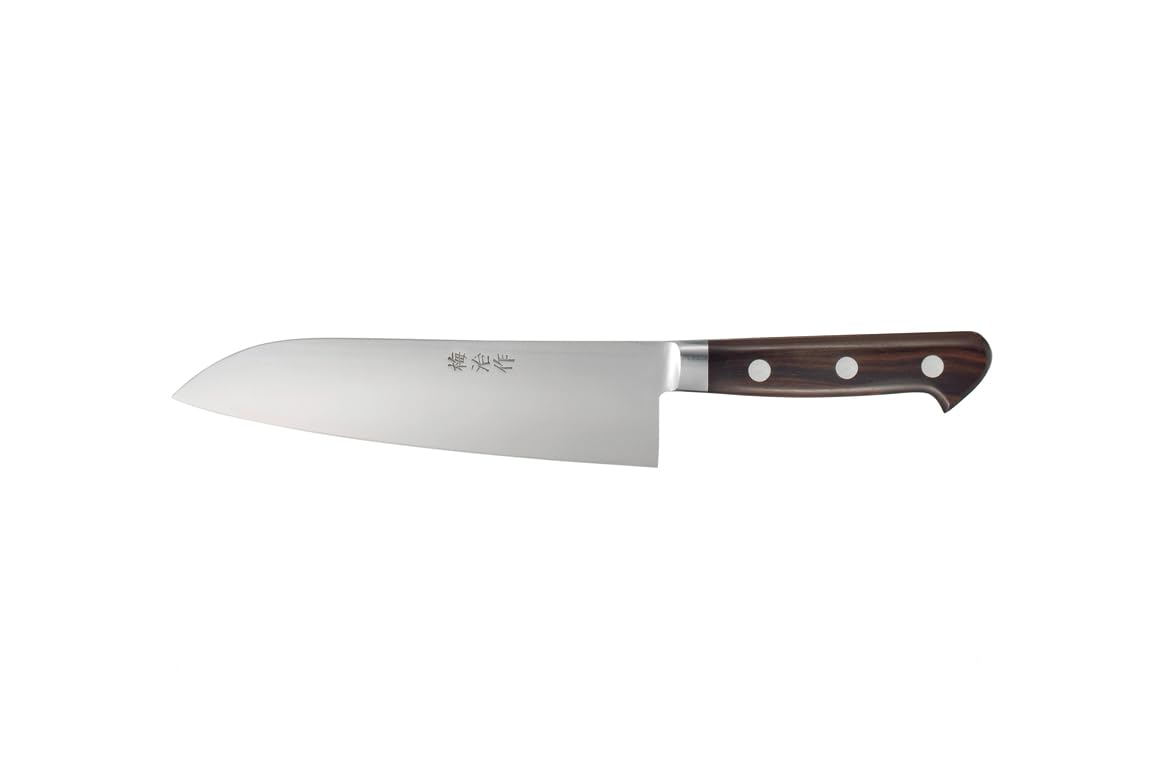 Amazon | 木屋 梅治作 三徳包丁 (鎌型) 180mm 東京製 ハガネ 鋼 黒檀柄