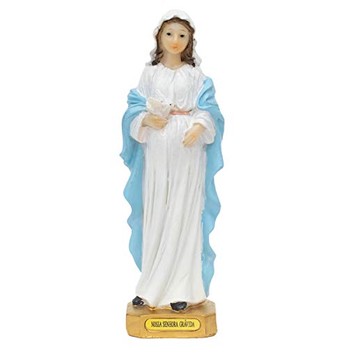 Ornamento de Resina Nossa Senhora Grávida (16cm)
