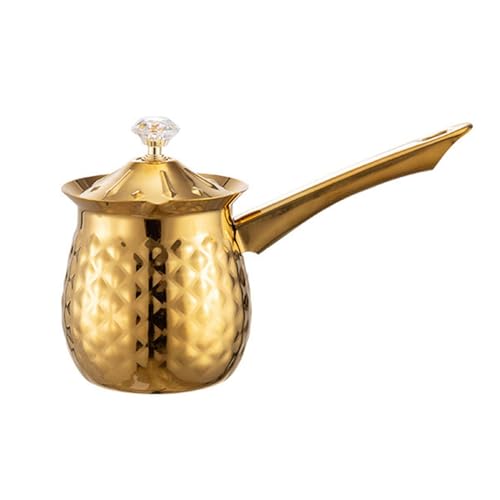 jiingekk Milk Frothing Cup, Small Long Handle, Milk Frothing Pitcher, Rust Resistant Stainless Steel Material, Kitchen Men Gifts