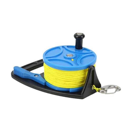 WEISUYUUS Light Weight Scubas Diving Reel Line Scubas Ratchets Dives Reel with Handle Stop Switches for for Underwater Activity