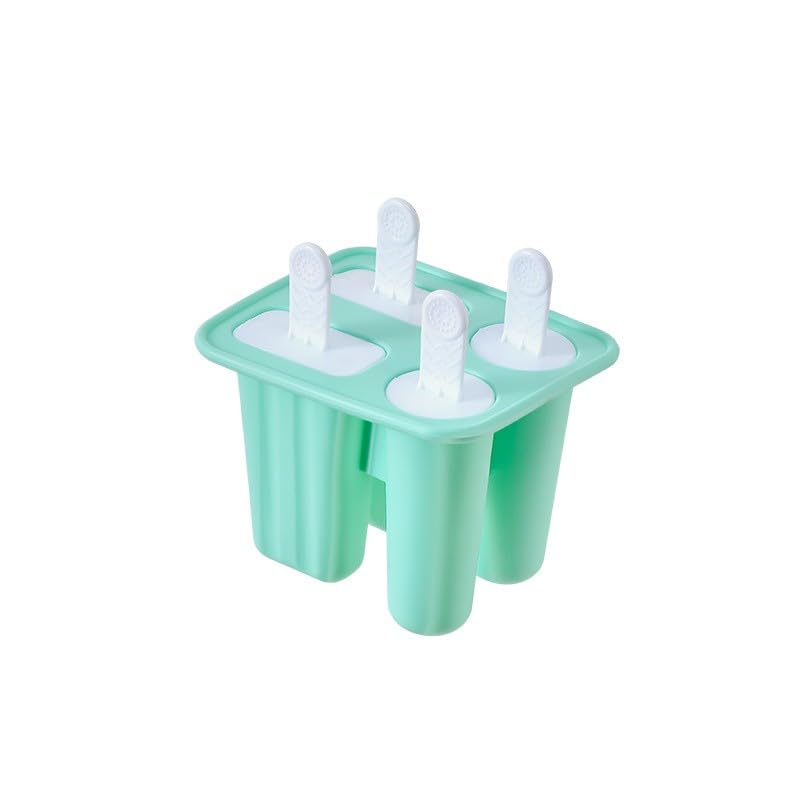U-HOOME Set of 4 Popsicle Mould Silicone Ice Pop Molds, Frozen Ice Cream Mould Tray for Kids & Adults Reusable Popcical Mold Easy Release Ice Pop Maker