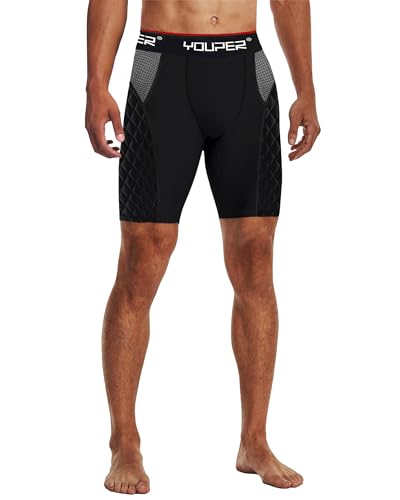 Youper Adult Elite Compression Padded Sliding Shorts w/Protective Athletic Cup for Baseball, Football2