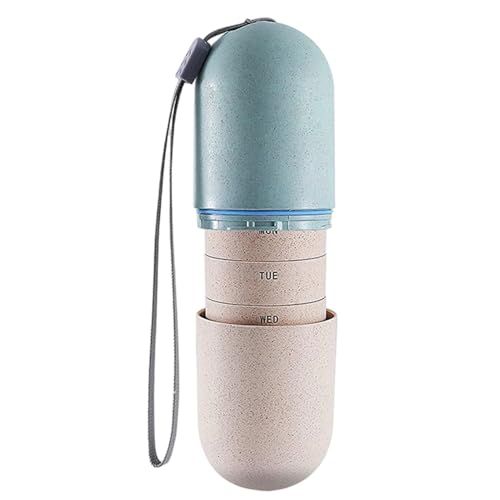 Pilulier de médicaments portable et étanche avec 7 compartiments distincts pour voyage
