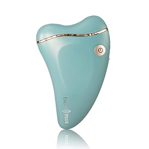 Emay Plus Facial All in One Skin Massager, Gua Sha Cold/Warm Firming V-line Wrinkle Reduce Lifting (HazeBlue)