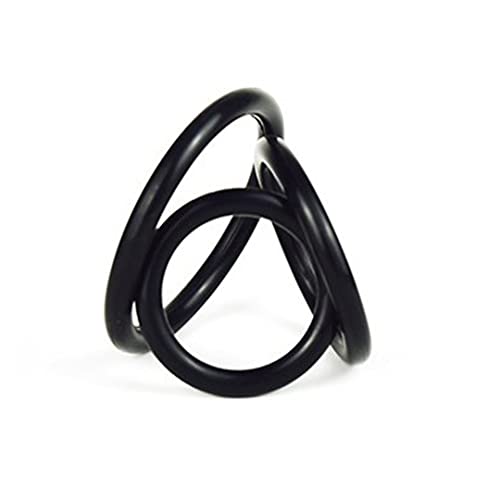 Penisring Set Weich Silikon (40mm 50mm 60mm) Penis Ring Eichel Bondage Cockring Cock Ring Hoden Penistraining Erektionsring (Schwarz Set)