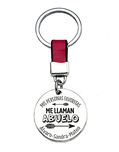 Llavero personalizado redondo Mis personas favoritas Regalo Abuelo Cover