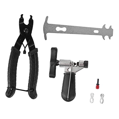 ifundom Chain Removal Repair Tool Bike Tools Kit Bike Missing Link Chain Bike Repair Chain Tool Chain Checker Bike Link Black Carbon Steel