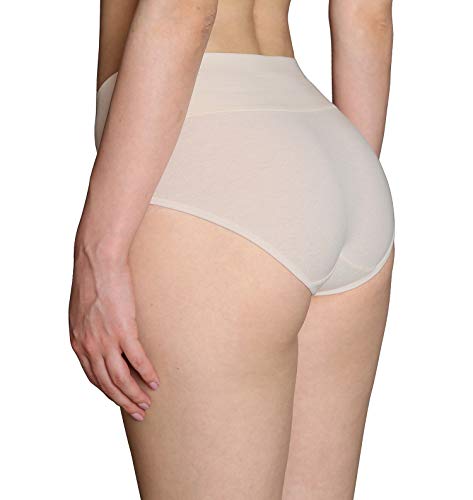 Image of Innersy Women's 5 Pack High Waist Tummy Control Solid Color Cotton Briefs Panties