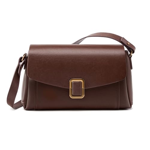 Genuine Leather Crossbody Bag for Women, Removable Satchel Adjustable Shoulder Bag