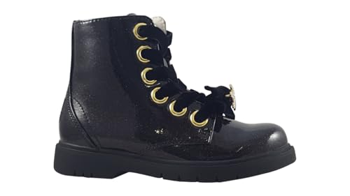 Lelli Kelly LK4331 (NE01) Fior Di Focco Black Diamante Glitter Ankle Boots (Black, UK Footwear Size System, Little Kid, Women, Numeric, Medium, 10)