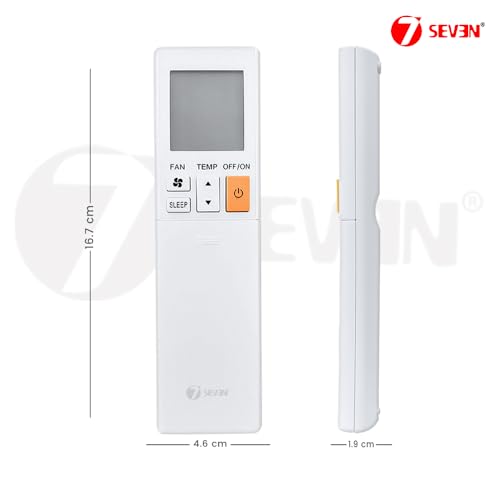 Image of 7SEVEN Compatible with Mitsubishi AC Remote Control ZH21AS SG20AS Model 244 Suitable for 1 1.5 2 Ton Split & Window Inverter Air Conditioner - Match Keys Exactly to Replicate Genuine Remote Function