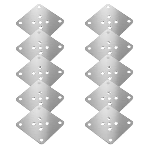 Gatuida 10 Piezas De Placas De Montaje para Patas De Mesa Herrajes para Patas De Mesa Fijadores para De Herrajes De Conexión para De Conectores para De