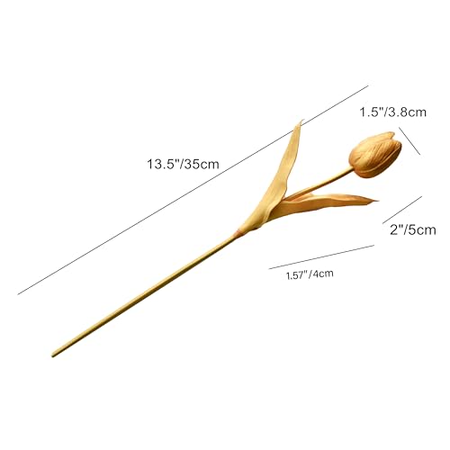Image of Mandy's 12pcs Artificial Gold Tulips