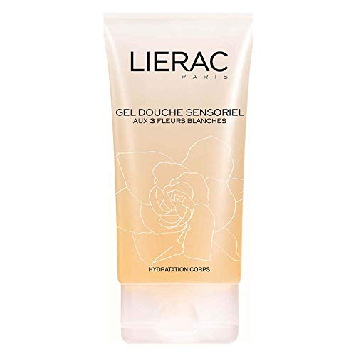 LIERAC Sensorielle Shower Gel with 3 White Flowers, 5.0 Fl Oz