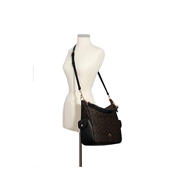 Coach-Pennie-Shoulder-Bag Coach Pennie Shoulder Bag In Signature Canvas Black/Brown