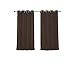 Best Home Fashion Thermal Insulated Blackout Curtains - Antique Bronze Grommet Top - Chocolate - 52"W x 63"L - (Set of 2 Panels)