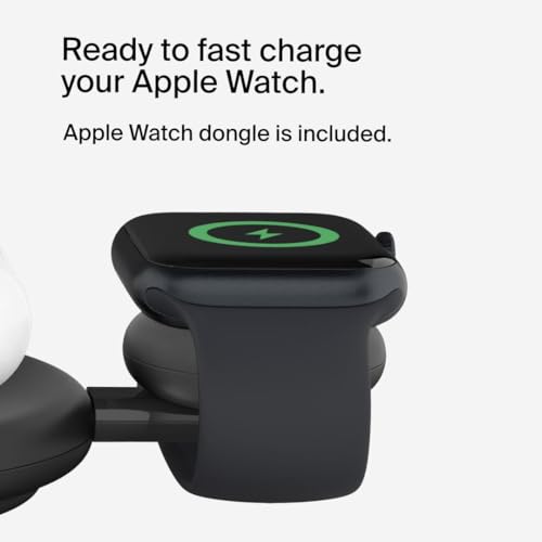 Belkin WIZ022qcBK 3 in 1 Wireless Charger, Qi2 Certified, Compatible with MagSafe iPhone 17, 16-12, Smartphones (Up to 15W Fast Charging), AirPods/Wireless Charging Compatible Earphones (5W Charging - Image 4