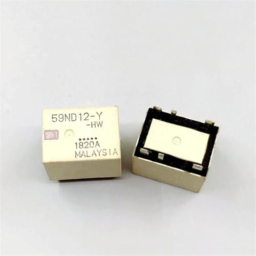 Relais 59ND12-Y-HW DC12V 6 broches pour circuit électronique, lot de 5 pièces