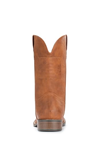 Image of IUV Cowboy Boots For Men Wide Western Boot Traditional American Flag Retro Square Toe Country Work Boots