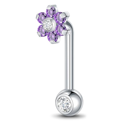 Xpircn 14G Titanium Christina Piercing Barbell VCH Piercing Jewelry for Women Genital Jewelry Vertical Hood