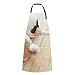 Unisex fartuch z 2 kieszeniami dwa brązowe ogony psa fartuchy dla kobiet mężczyzn dorosłych wodoodporny malarz śliniaki kuchenne dla szefa kuchni gotowanie malowanie ogrodnictwo grillowanie grill