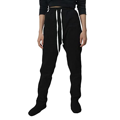 Adult Footed Sweatpants.Christmas Elastic Waisted Bottoms with Fleece Lined Extremely Plaid Footing Pajama Pants2