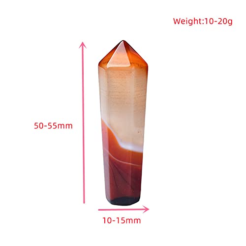 Columna de cornalina natural hexagonal de 50-55mm para decoración 3