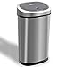 Produktbild D4P Display4top Mülleimer geruchssicherer Abfalleimer - 43 x 30 x 72.2cm in Edelstahl-Optik  Automatischer berührungsloser Bewegungssensor (50L)