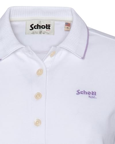 Polo Schott NYC para mujer en algodón suave de corte regular ajustado 2