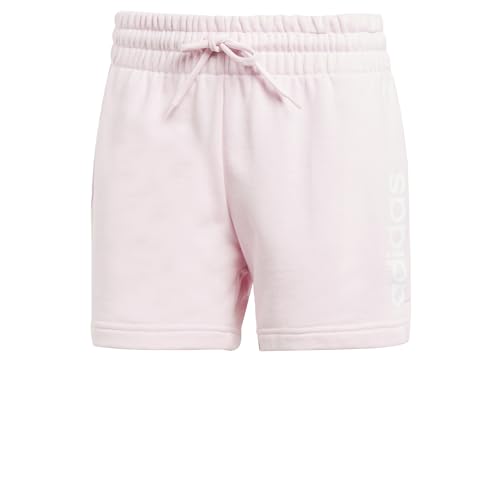 Short Adidas French Terry pour femme en coloris rose clair et blanc taille XXS