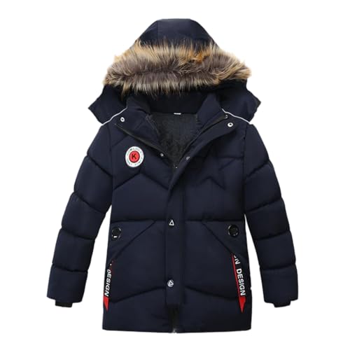 Lengender Blouson Manteau Fourrure Chaud Enfant Garçon Bébé Ski Vêtement Doudoune à Capuche Veste à Manches Longues Chaud 1-5 Ans (FR/ES, Âge, 4 ans,...