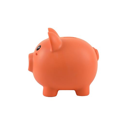 I-TOTAL® - Funny Decorative Money Box/Money Bank in Durable Plastic (ORANGE PIGGY)