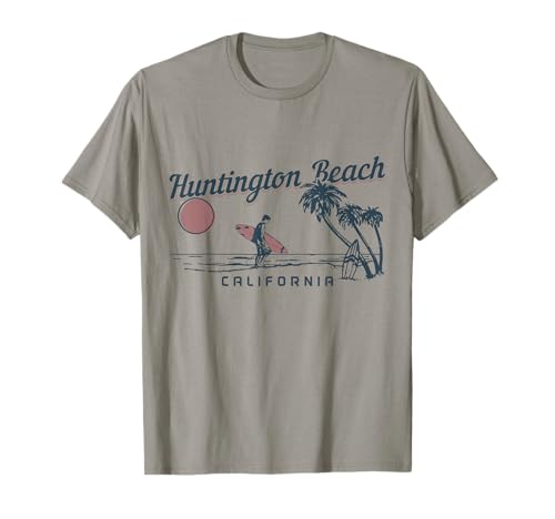 Huntington Beach California Surf Vintage-Surfer T-Shirt