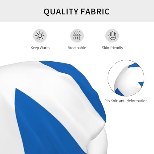 Scottish Flag Children Hip Hop Knitted Hat Kids Elastic Leisure Knit Cap Warm Sleep Beanies Black3