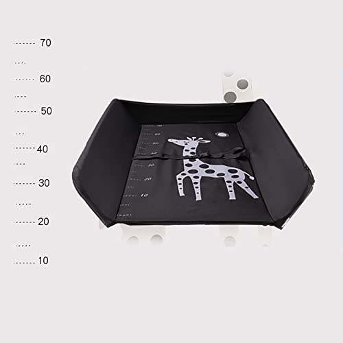 Table à langer mobile à roulettes et pliable avec paniers de rangement intégrés - 6