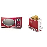 Nostalgia Retro Countertop Microwave Oven + Wide 2-Slice Toaster Bundle...