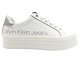  Calvin Klein Calvin Klein Vulcanized Flatform YW0YW00610 - Zapatillas deportivas, Blanco brillante., 38 EU