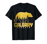 Ce design vintage cool Calgary Alberta Canada avec un ours noir ou grizzly est l'idée cadeau ou souvenir parfait pour les hommes et les femmes qui aiment la randonnée, le camping, la chasse ou la pêche dans la nature.