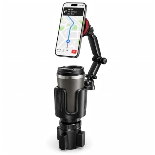 Porte-gobelet voiture avec support magnétique de téléphone réglable